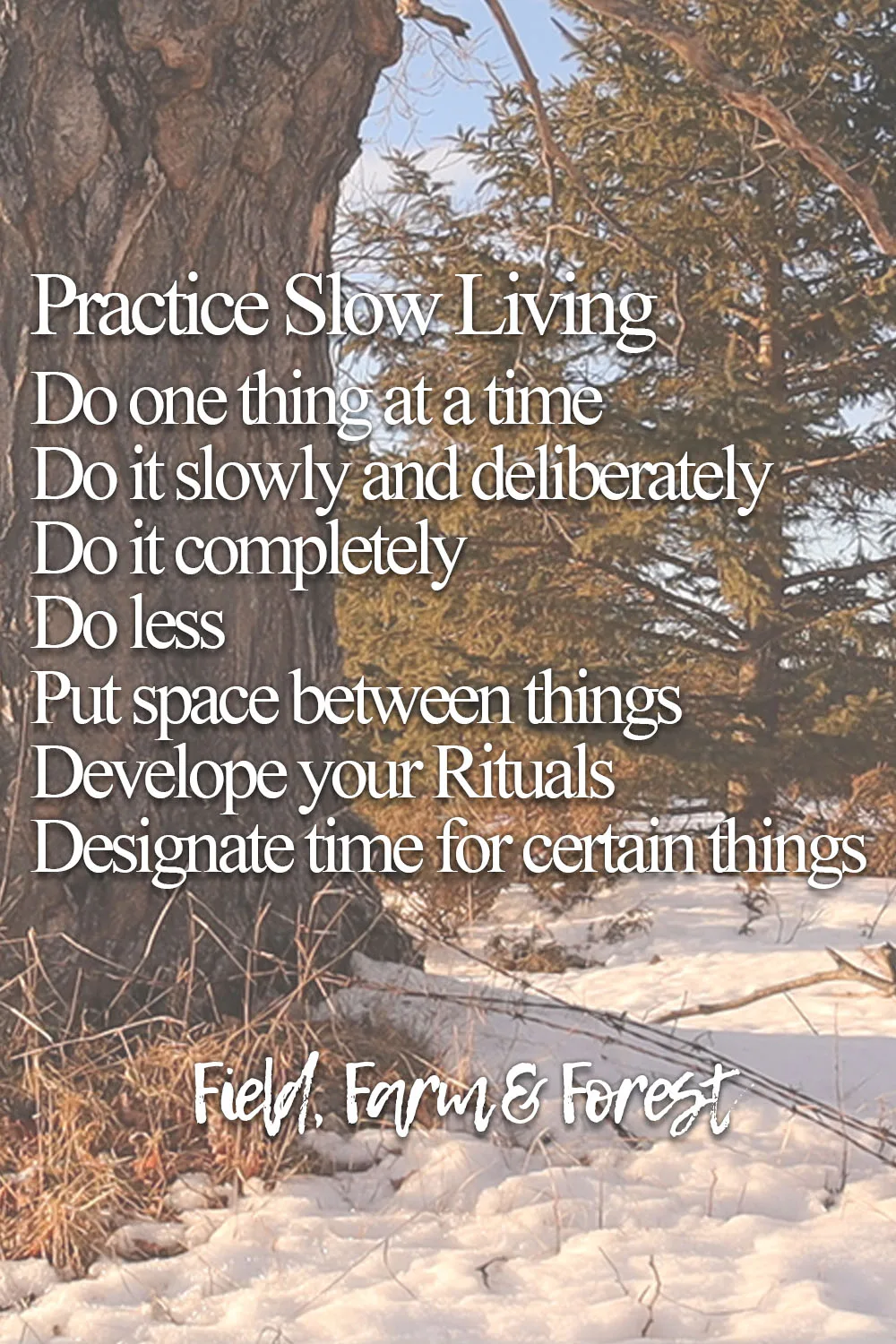 the seasonal farmer practice slow living list
