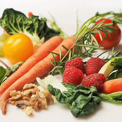 a colorful mixture of fruits and vegetables and nuts