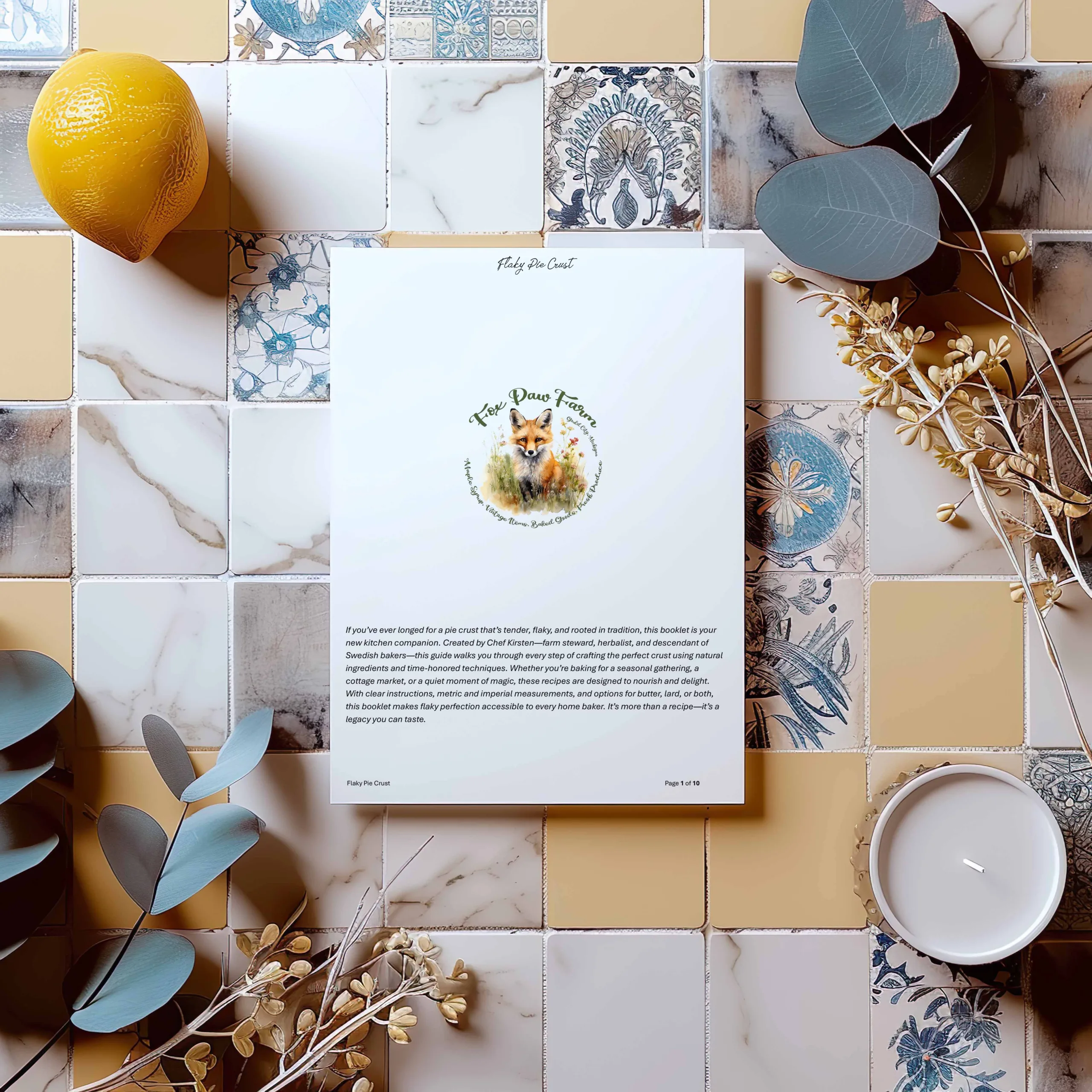 Flaky Pie Crust Booklet – Digital Download | Farm-to-Table Wisdom & Swedish Heritage